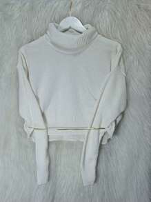 Women Sweaters - 白色 - 查看 2