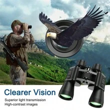 180x100 HD High Definition Zoom Powerful Binoculars Day/Low Night Optics Hunting & Case Travel Night Vision - Black - View 9