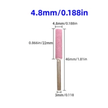 10 Pack Burr Grinding Stone File, Chainsaw Sharpener 3/16 Inch 4.8mm7/32Inch 5.5mm (Pink) - Pink - View 2