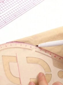 1pc Soft Fabric French Curve Metric Ruler For Sewing, Tailoring, Patternmaking, Drawing, Measuring, Dressmaking Diy Craft - Multicolor - View 7