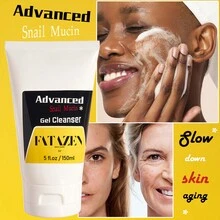 FATAZEN 150ML Ốc sên Mặt Rửa Với Làm sạch sâu Bọt Tự nhiên Bách thảo tập Sữa rửa mặt Kem Gel Đối với Làm mịn Tẩy da chết Sửa chữa Với Hyaluronic Acid Đối với Khô Dầu Nhạy cảm Da Dịu dàng Quan tâm - Đen và trắng - Xem 5