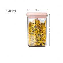 Sealed Jar Push Type High-End Candy Cereal Jar Household Coffee Bean Storage Jar Sugar And Creamer Storage Container - Pink - View 8