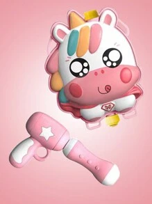 2000ML Capacity Backpack Water Gun With Pull-Type Design, Cartoon Round Unicorn Shape, Great For Boys And Girls To Play In Beach, Pool Parties And Interactive Puzzle Games - Multicolor - View 6