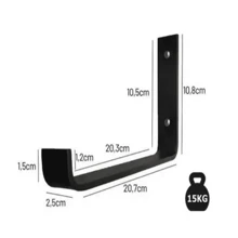 1 Prateleira Organizadora 80x20 C/ 1 Par de Mão Francesa P/ Otimização de Espaço