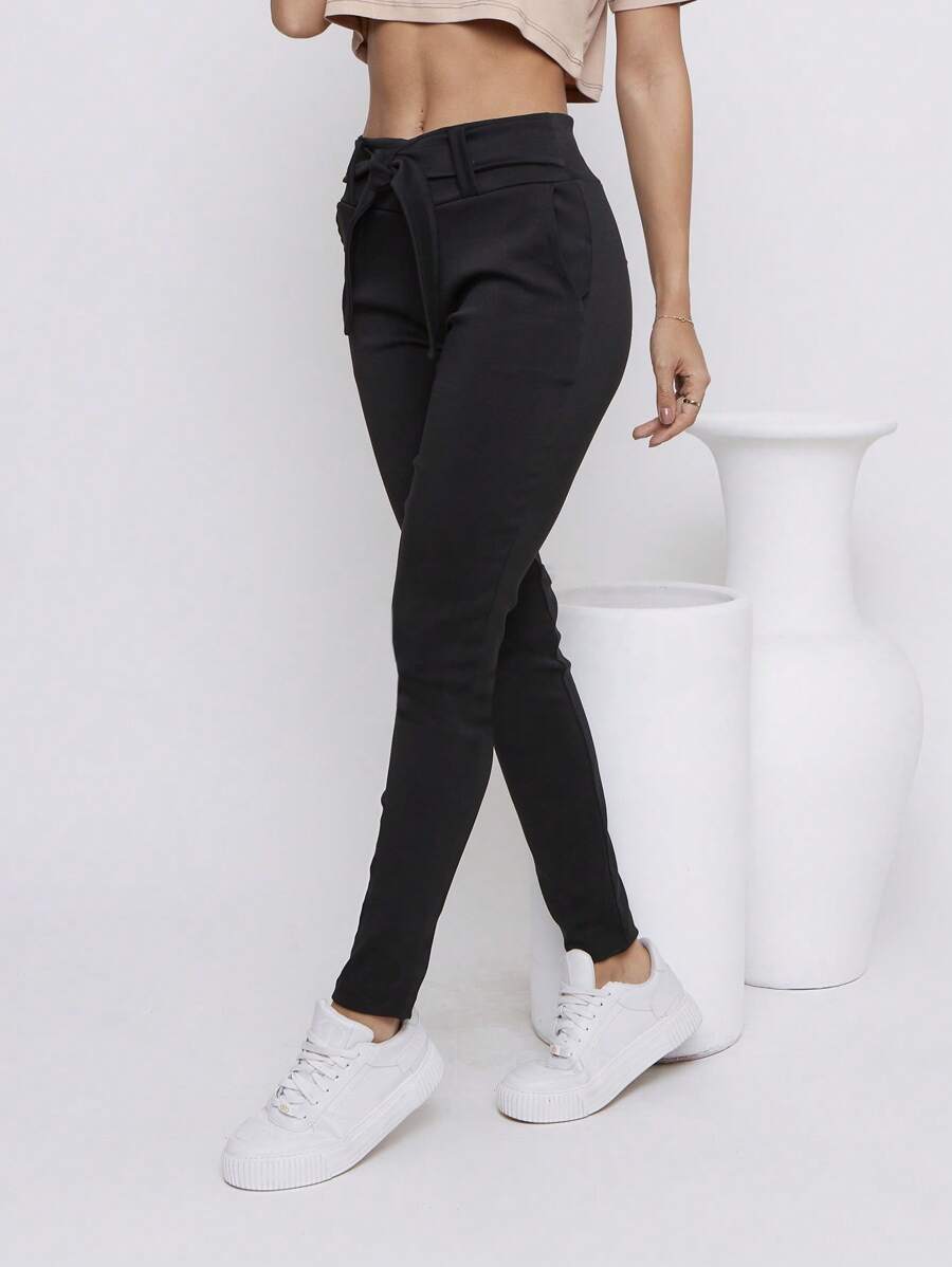 Women Pants - 黑色 - 查看 1