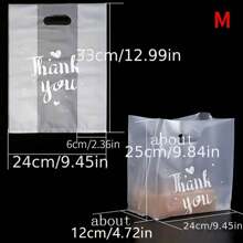 50 个感谢礼品袋 - 非常适合面包、糖果、零食和甜点、衣服 - 塑料手提袋，易于包装和储存，适用于商店可重复使用的袋子、透明饼干袋、小型企业袋子、包装袋、大礼品袋外卖袋学校用品食品袋食品盒适用于糖果巧克力饼干等。 - 無色 - 查看 13
