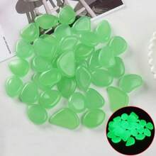 50pcs/300pcs/1000pcs Luminous Pebbles, Glow In The Dark Decorative Stones For Party, Vase, Aquarium, Garden, Swimming Pool, Bar, Courtyard Landscaping,Christmas