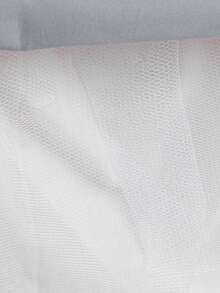 Váy hoa bé gái cổ tròn tay dài phối ren lưới 3D nơ hoa thanh lịch cho tiệc trang trọng, sinh nhật, không bao gồm băng đô - Xám - Xem 9