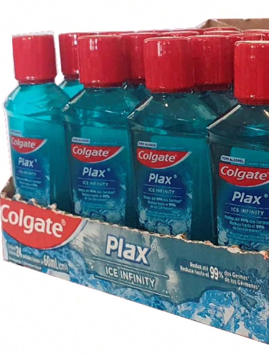 Enjuague Bucal Plax Ice Infinity 60ml C/U, Caja con 24 Piezas - Azul - Ver 1