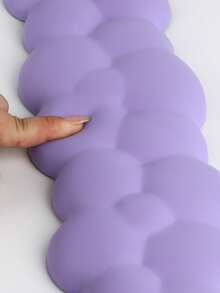 1 Miếng Màu thuần Hình đám Mây Bàn phím Phần còn lại cổ tay , Mềm mại Thoải mái Không trượt Silicon Gel Cổ tay Cái đệm , Tay Ủng hộ Cho văn phòng - Màu tím - Xem 5