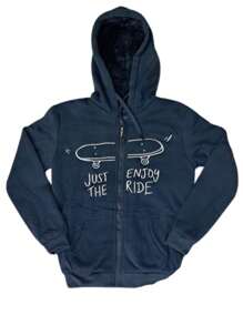 Set conjunto de pants y sudadera para niño, forrado y calientito, moderno alegre suave Bpants6003 - Azul Cadete - Ver 4