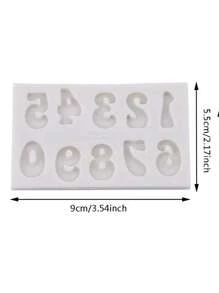 3D 矽膠字母與數字模具，適用於 DIY 裝飾與烘焙，完美適合數字、字母與糖霜，廚房工具與配件 - 灰色 - 查看 10