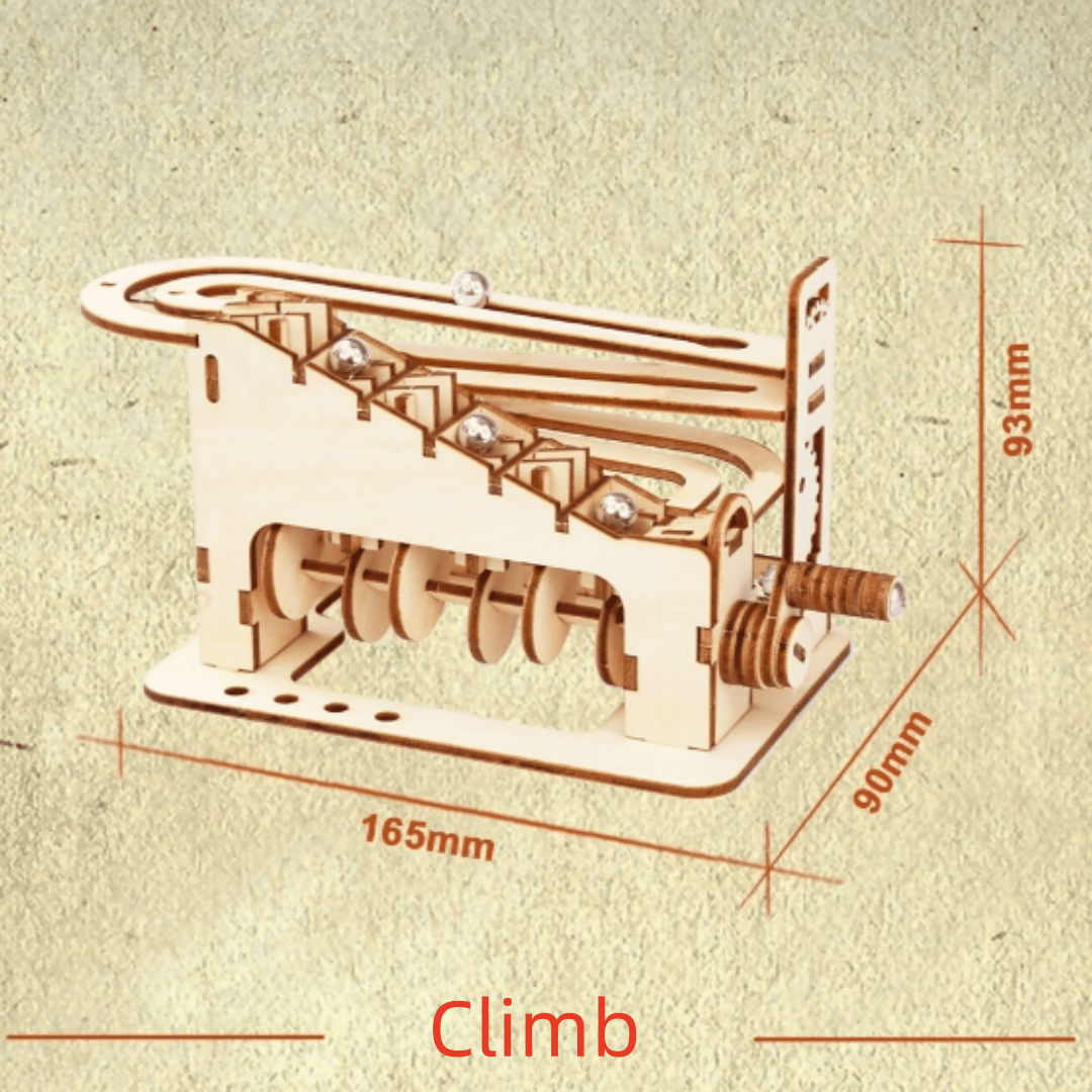 3d Wooden Roller Coaster Assembly Model With , Diy Puzzle Toy And