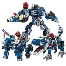 Transformed Dinosaur Building Blocks Set, 3-In-1 Tyrannosaurus Rex Construction Model, STEM Construction Toys For Boys Ages 7-14, 811 Pieces - MY051 - 查看 1