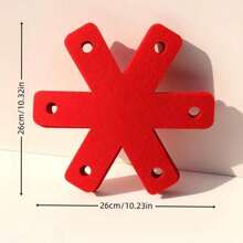 6pcs Hexagonal Non-Woven 26cm Thickened Pan Pad, Table Mat, Insulation Pad - Grey - View 2