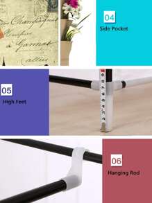 Armario plegable de tela no tejida, Simple, armario de almacenamiento de ropa de dormitorio - Multicolor - Ver 5