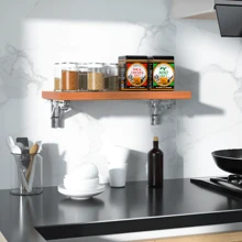 2pcs Heavy Duty Folding Shelf: 90° Decorative Table With Adjustable Angle &  Metal Wall Storage Bracket