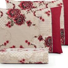 Sheet Sets With Pillowcases - 紅色 - 查看 1