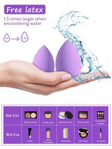 4PCS Makeup Sponge,Suitable For Cream & Powder Concealer, Loose Powder Makeup Applicator - Multicolor - View 8