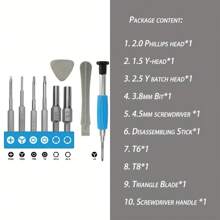 DALUHE Kit de destornilladores compatible con Switch, kit de reparación para desmontaje de Switch, destornillador para agarre NGC, PSP, GBA, 3DS - Negro - Ver 1