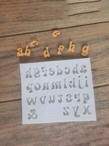 3D 矽膠字母與數字模具，適用於 DIY 裝飾與烘焙，完美適合數字、字母與糖霜，廚房工具與配件 - 灰色 - 查看 6
