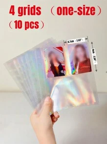 10 chiếc túi đựng hồ sơ Holographic, Quay lại trường học, Đồ dùng học tập - Trong sáng - Xem 3