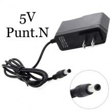 Cargador 5V-1A/2A, Eliminador para Bocina, Punta Negra 5.5mm x 2.5mm - Negro - Ver 1