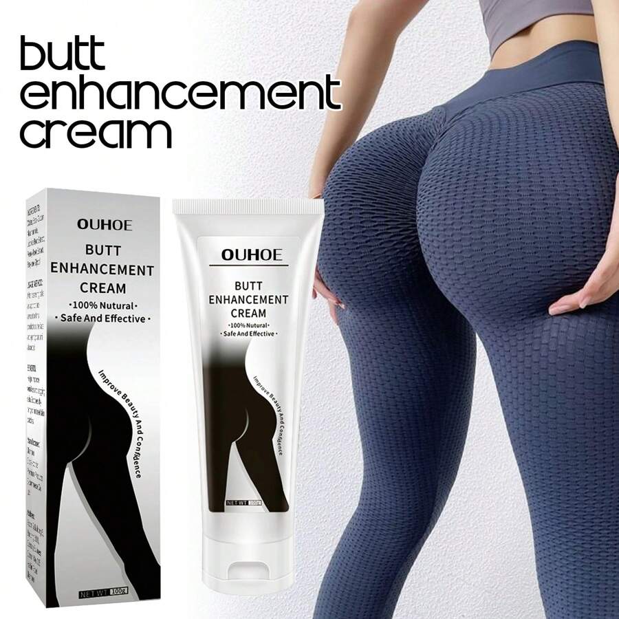 Creme De Levantamento De Bumbum Ouhoe, Embelezamento De Glúteos, Embelezamento De Nádegas Pêssego, Firmeza Em Forma De S, Massagem Hidratante, Cuidado Para Emagrecimento De Glúteo - Branco - Visão 1