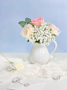3pcs/6pcs/12pcs Artificial Baby's Breath Flower Spray, Lifelike White Fake Baby's Breath Flowers For Vase, Suitable For Wedding Bouquets, Flower Arrangements, Home Decor - White - View 4
