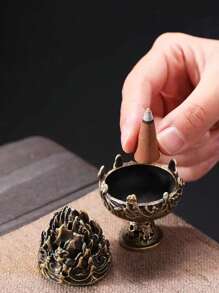 A Retro Style Mini Boshan Stove Tabletop Decoration, Copper Alloy Incense Burner, Home Decoration, Aromatherapy, Incense Tower, Agarwood Container, Tea Ceremony, Giving Gifts, Traditional Cultural Gifts Birthday Graduation