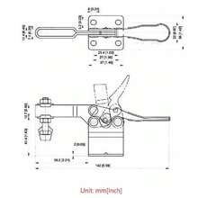 4Pcs Hand Tool Toggle Clamp 201B 198lbs Antislip Red Horizontal Clamp Quick Release Tool (201-BHB Heightened Clamp) - Silver - View 3