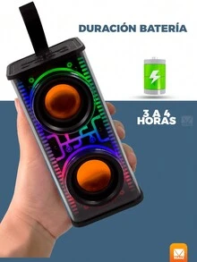 Altavoz Bluetooth Portátil Transparente Bluetooth 5.3 Inalámbrico - Negro - Ver 3