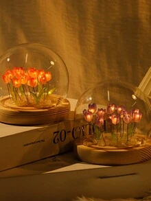 9入組,鬱金香夜燈,創意手工製作diy材料,花卉led燈床頭燈,房間裝飾派對裝飾 - 彩色 - 查看 2