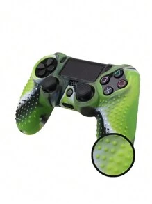 Funda protectora de silicona para mando de la nueva versión de PS4, Cubierta antideslizante compatible con el controlador PS4 Pro/Slim - Verde militar - Ver 2