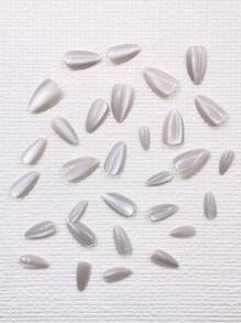 Nail Press Medium Almond Fake Nails Cat Eye Gloss Nail Glue Full Cover Shiny Nail Glue Artificial Acrylic Fake Nails For Women And Girls