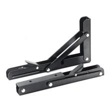 2pcs Heavy Duty Folding Shelf: 90° Decorative Table With Adjustable Angle &  Metal Wall Storage Bracket