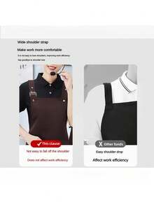 1 Miếng Không thấm nước Và Chống dầu Tạp dề nhà bếp Đối với Ăn uống , Cà phê Và Trà sữa Cửa hàng Nhân viên - màu đen - Xem 3
