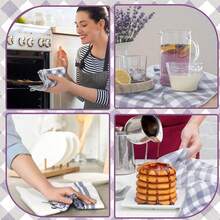 4pcs Hoa oải hương Phòng bếp Khăn mặt Bộ , Bao gồm Cái đĩa Khăn mặt , Làm sạch , Và Khăn Tay , cm , Tím , Lý tưởng Đối với Nhà nông Phòng bếp Và Phòng tắm Đồ trang trí , Tuyệt vời Qủa tặng Đối với Hoa oải hương Người yêu - Nhiều màu - Xem 4