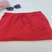 Women Skirts - 紅色 - 查看 1