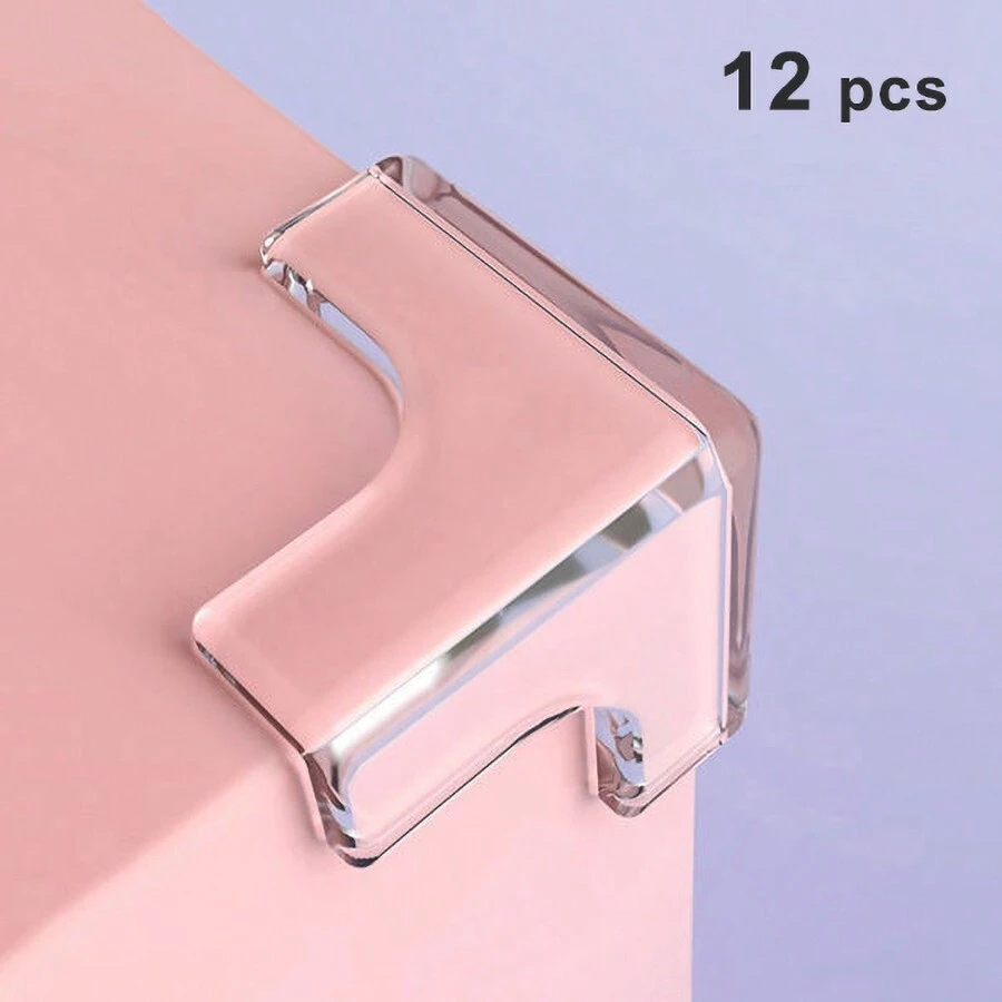 12 miếng bảo vệ cạnh đồ nội thất cho trẻ em và trẻ sơ sinh, bảo vệ góc bàn, bảo vệ an toàn cho trẻ mới biết đi, quà tặng Giáng sinh, Halloween, Lễ tạ ơn - trắng - Xem 1
