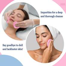 50-Count Compressed Face Sponge Natural Face Exfoliator Disposable Face Sponge For Cleansing Round Soft Face Cleansing Pad With Storage Container For Home And Travel.