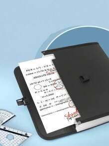 1pc Expanding File Folder A4 Size Portable Document Holder With Multiple Pockets For Students And Office Workers - Black - View 5