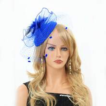 歐美風格的原創新娘網狀帽,马术比赛,鸡尾酒派对,舞會配件羽毛首饰,優雅 - 羽毛頭飾 - 查看 3