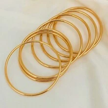 7pcs/Set Fashionable Western Bohemian Style Metal Bracelets, Vintage & Minimalist, Unisex, Casual Wear - Bracelet - View 3