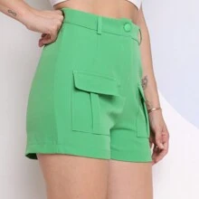 Women Shorts - 薄荷綠 - 查看 3