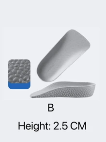 A Pair Of Soft And Breathable Invisible Popcorn Height Increasing Insoles In Grey, Suitable For Sports Shoes And  Boots, With A 7cm Height Increase