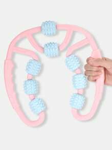 1 件装腿部滚轮按摩器，用于肌肉放松瑜伽拉伸腿部按摩器 - 粉色 - 查看 4