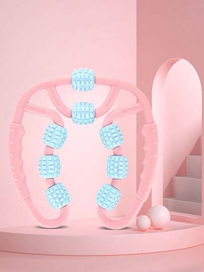 1 件装腿部滚轮按摩器，用于肌肉放松瑜伽拉伸腿部按摩器