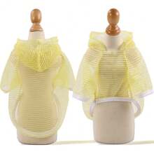 Mùa xuân/Mùa hè Thoáng khí Kem chống nắng áo có mũ Quần áo thú cưng Đối với Mèo Và Chó , Thích hợp Đối với Như Teddy Và - Màu vàng - Xem 11