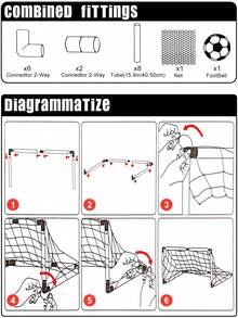 Portable Soccer Goal For Kids With Carry Box - Easy To Install Lightweight Fun, Outdoor Indoor Backyard Training Games For Children Youth Adult - White - View 3